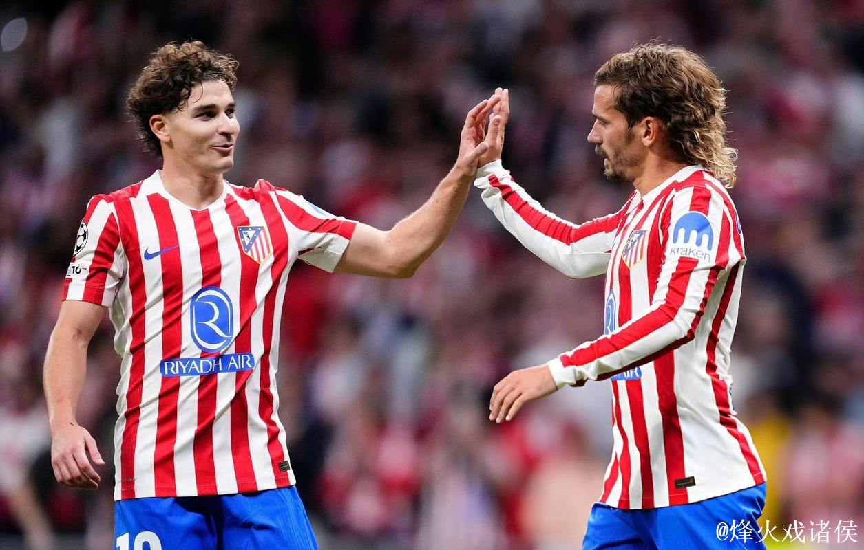 欧冠-格列兹曼破200球里程碑 马竞5-1狂胜法兰克福喜获首胜