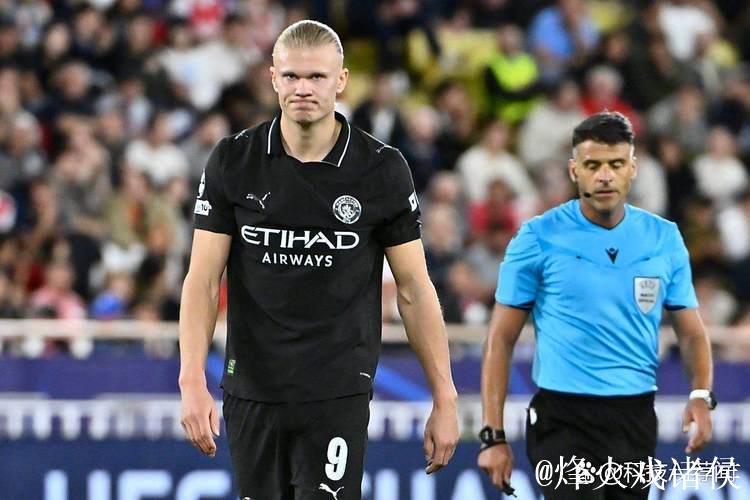 欧冠-哈兰德梅开二度冈萨雷斯点球失误 曼城2-2战平摩纳哥